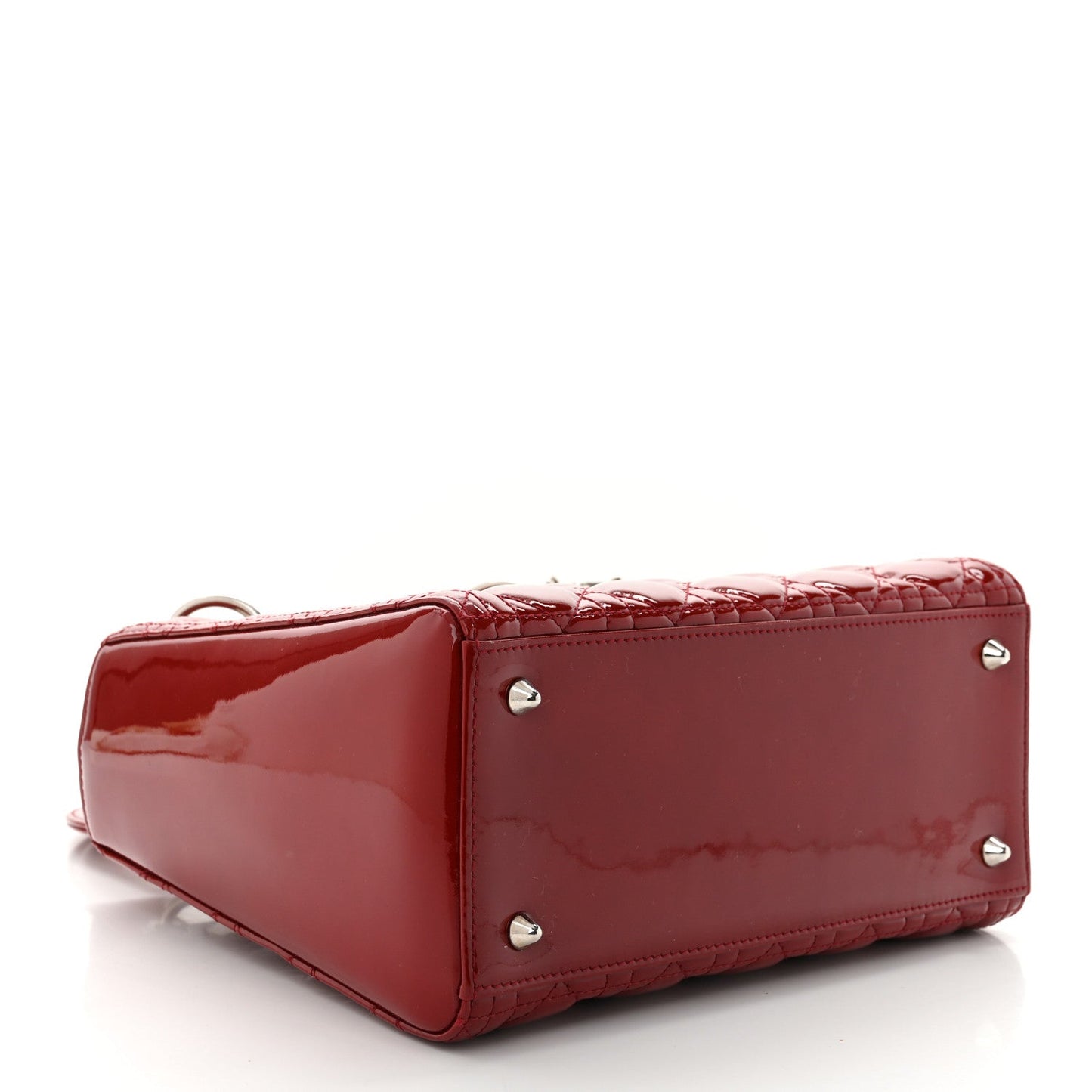 Christian Dior Patent Cannage Medium Lady Dior Red