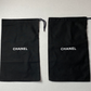 100% Auth Chanel Set of Two Black Shoe/ Small Bag/ Wallet Dust Bags 13"x 7.75"