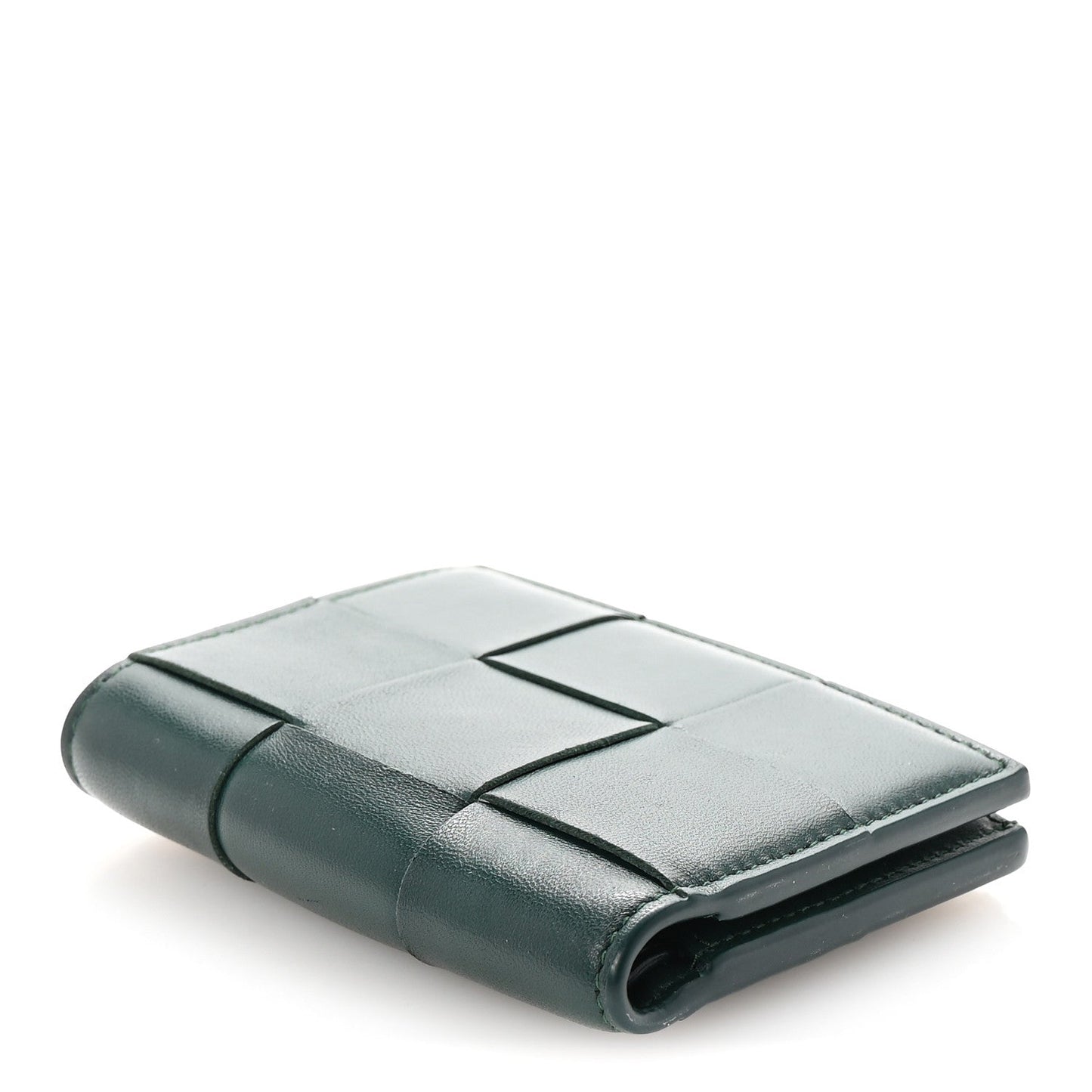 Bottega Veneta Nappa Maxi Intrecciato Bifold Zip Wallet Raintree