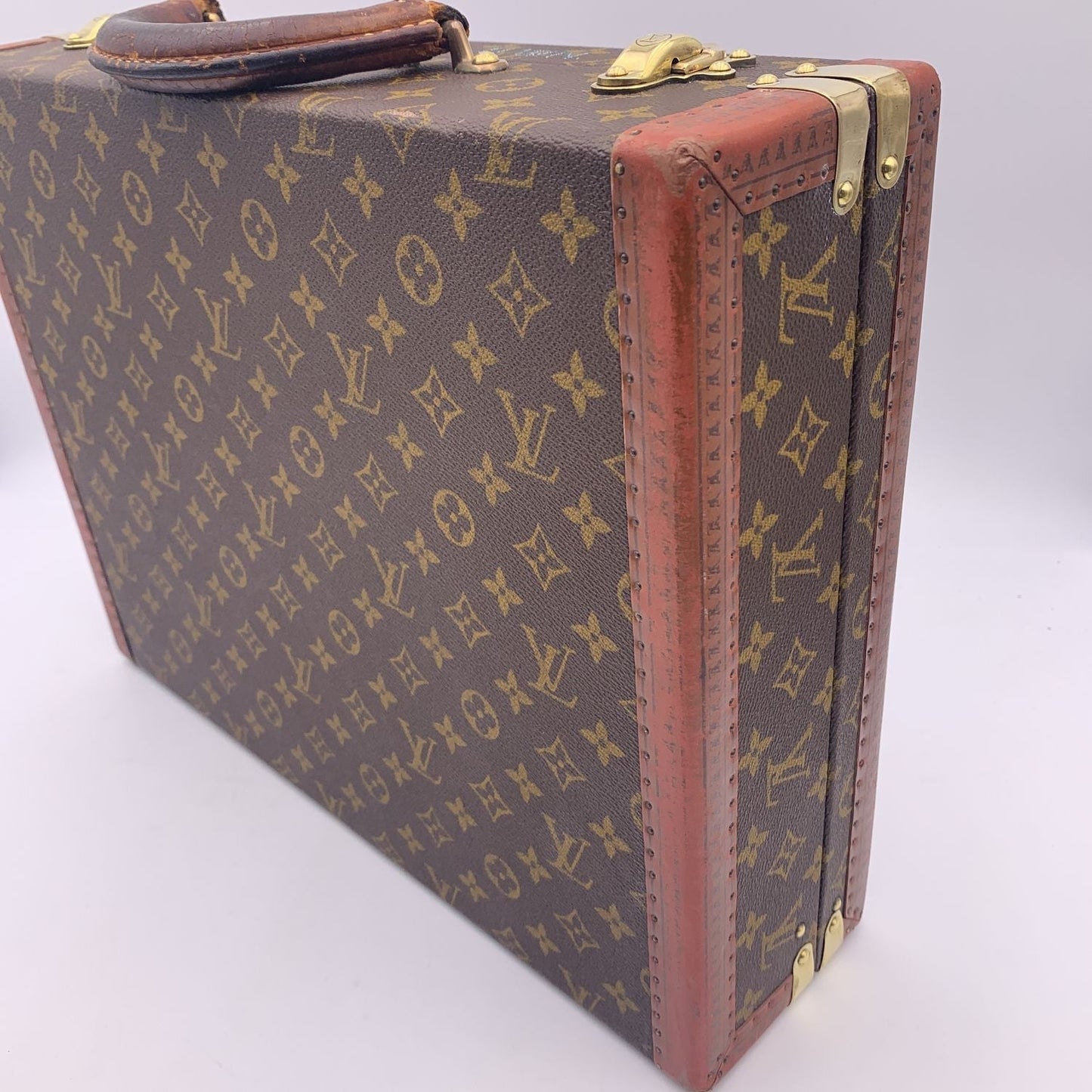 LOUIS VUITTON   Monogram President Hard Case Briefcase Bag