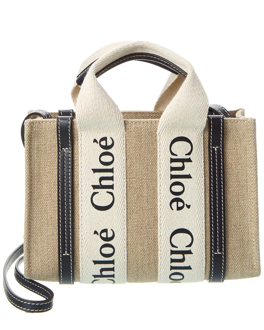CHL - CC o? Woody Mini Canvas & Leather Tote