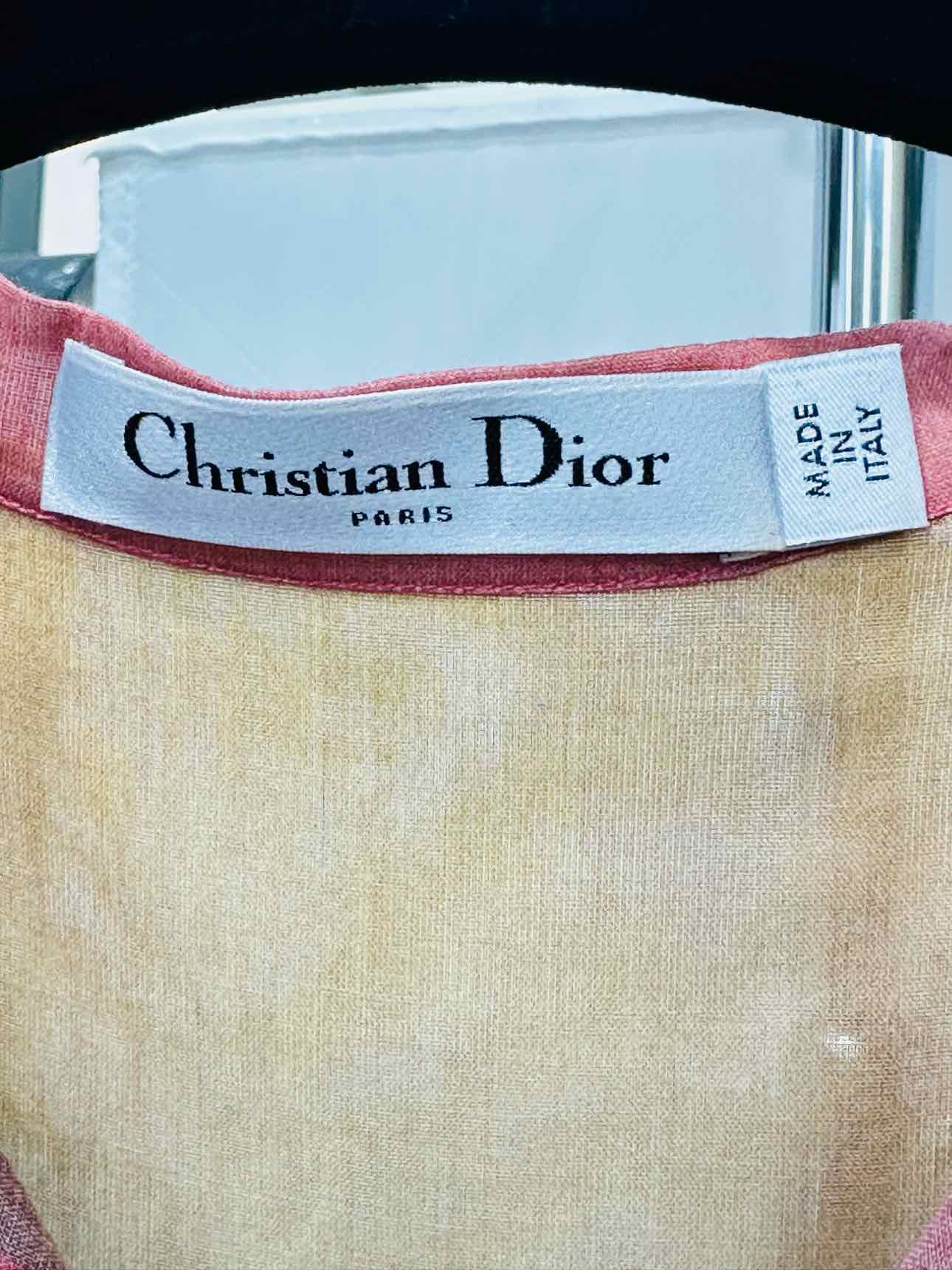 CHRISTIAN DIOR Tunic Pink Multicolor Size US 8 Shirt