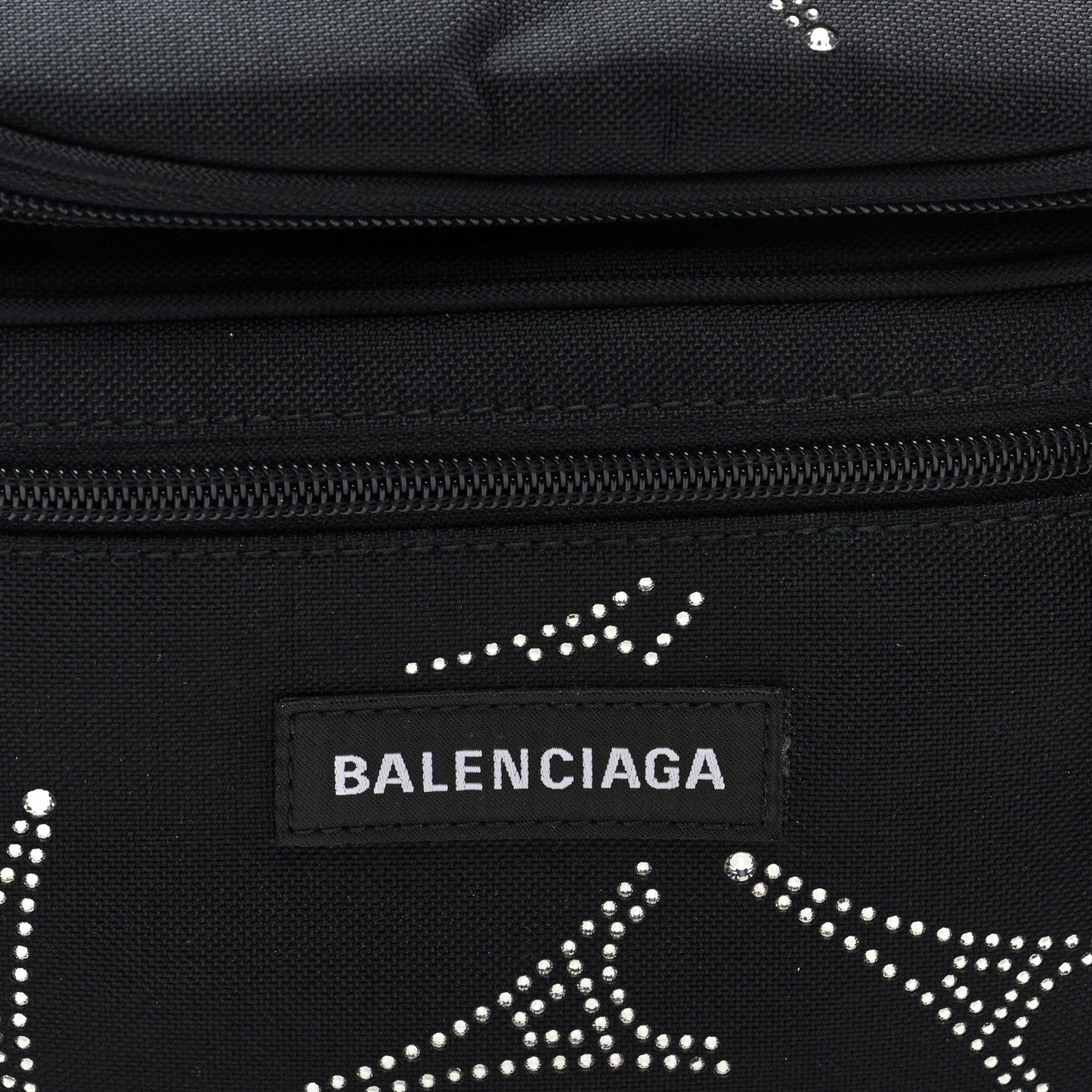 Balenciaga Nylon Eiffel Strassed Beltpack Black
