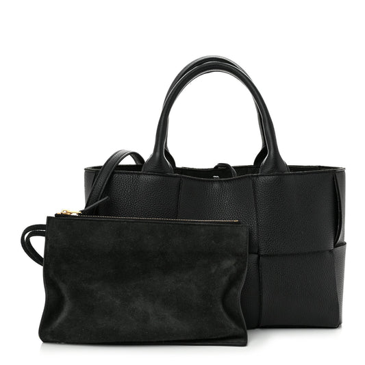 Bottega Veneta Nappa Maxi Intrecciato Mini Arco Tote Black