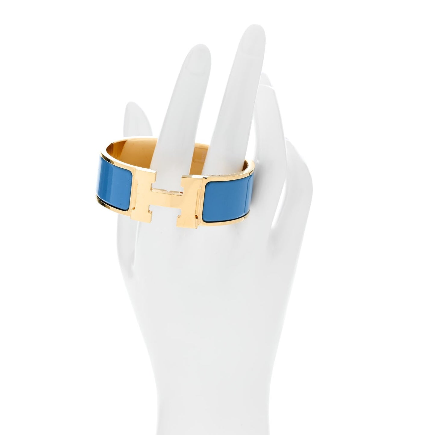 Amelia Enamel Wide Clic Clac H Bracelet PM Bleu Cielo