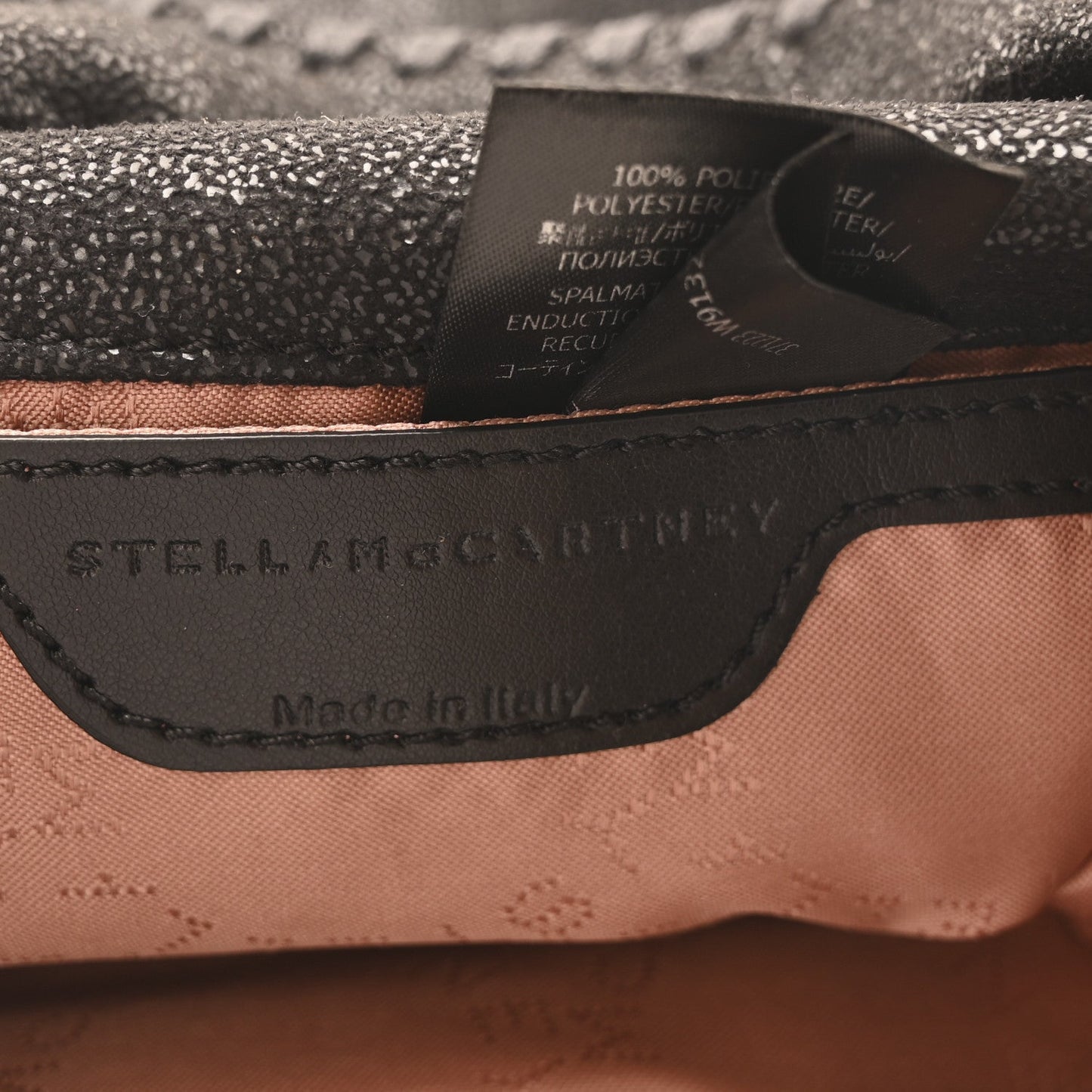 Stella McCartney Shaggy Deer Mini Falabella Tote Black
