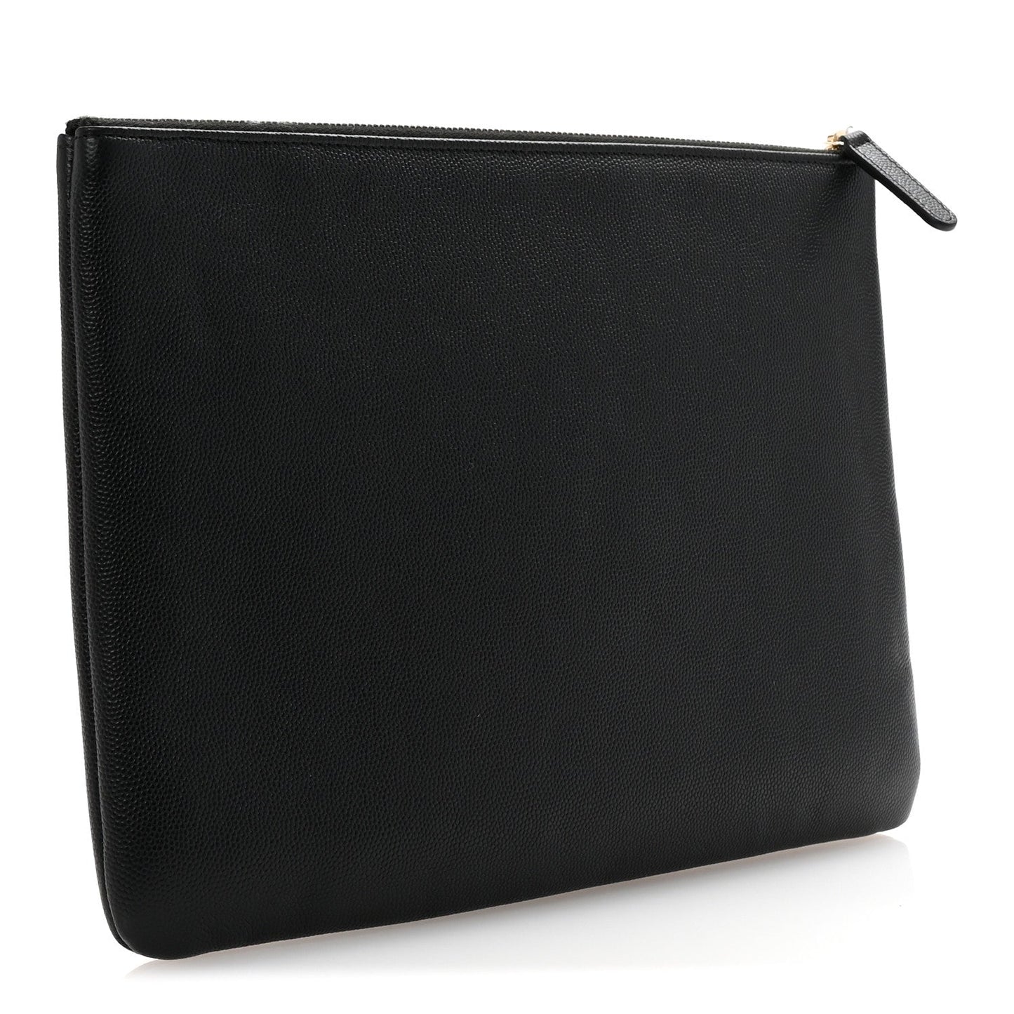 Amelia Caviar Studded Medium Deauville Pouch Black