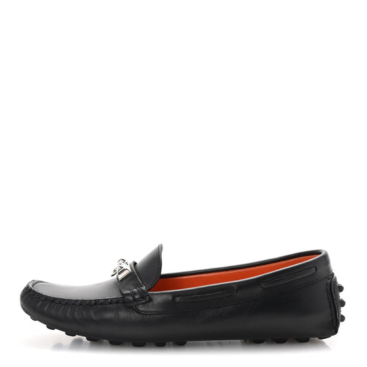 Amelia Supple Calfskin Mens Irving Driving Moccasin Loafers 37 Black