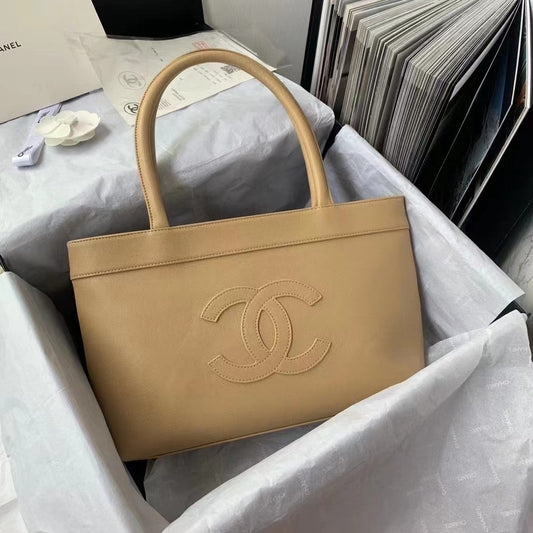 CHL - Vintage CHL - Open Tote Caviar East West Beige For Women Bags 14.5in/36.9cm