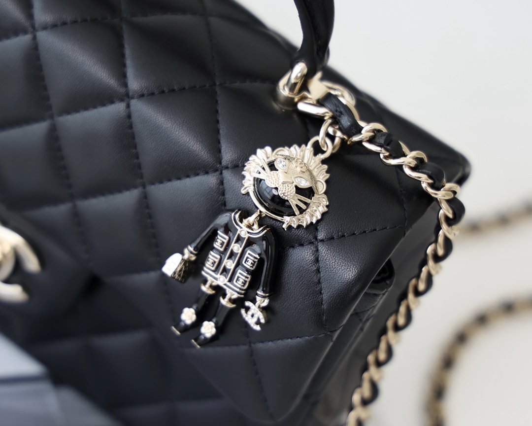CHL -  Flap Bag Mini Doll Handle Bag 20AmeliaBlack