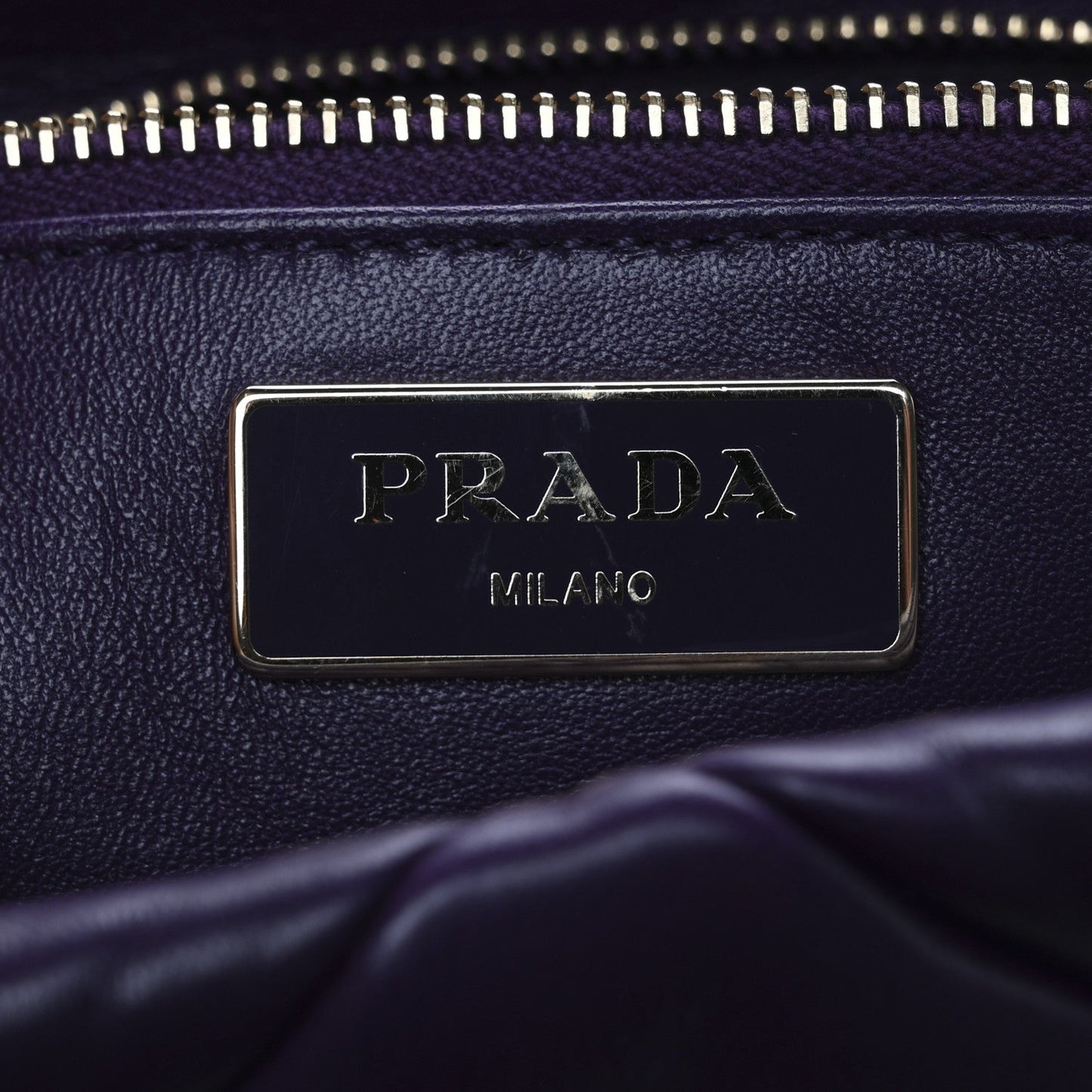 Prada Nappa Re-Nylon Triangle Quilted Patchwork System Flap Shoulder Bag Viola