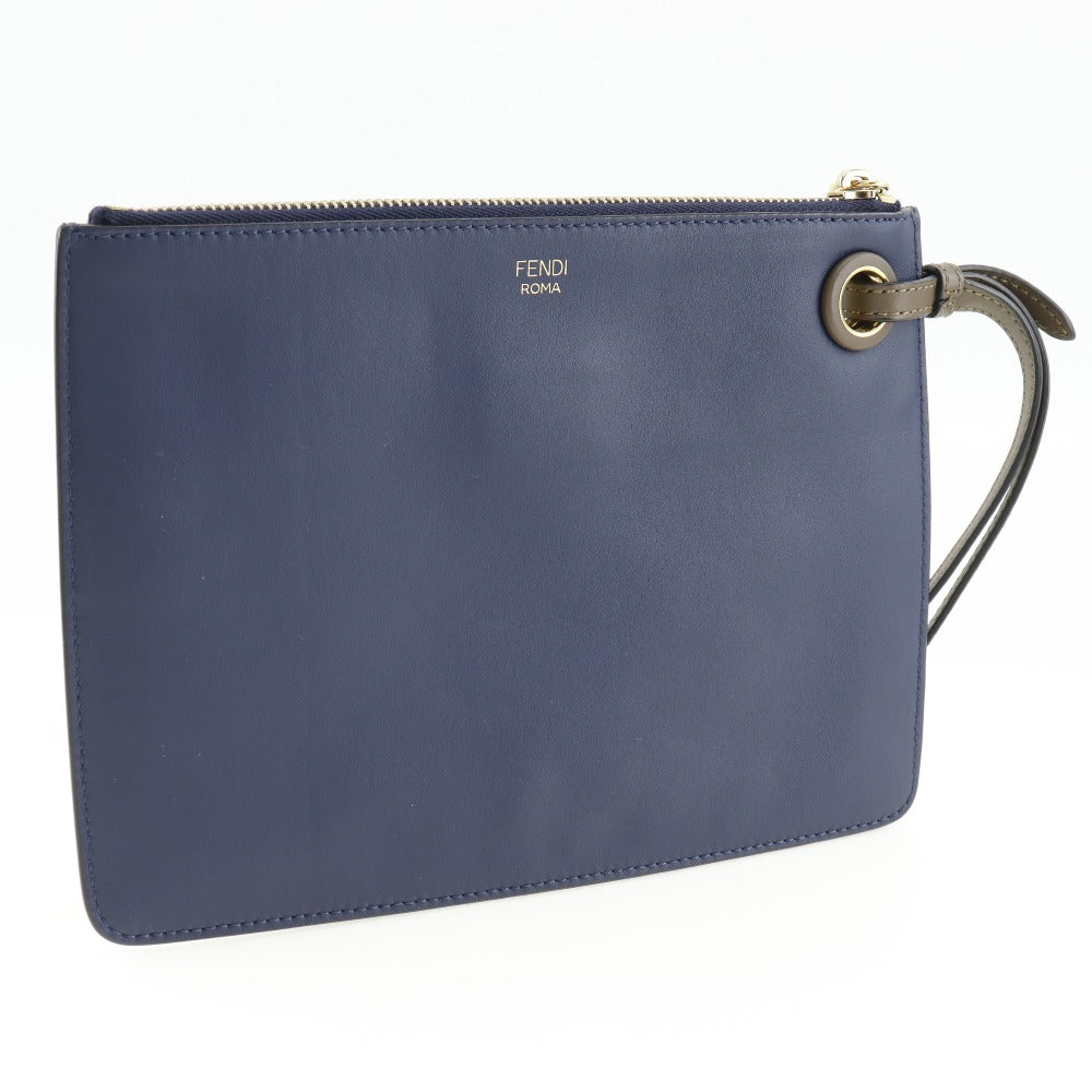 Fendi Fendi Mania  Leather Clutch Bag
