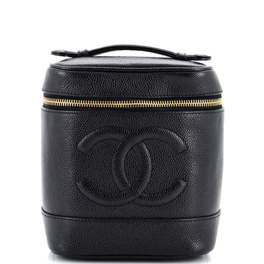 CHANEL   Timeless Cosmetic Case Caviar Tall