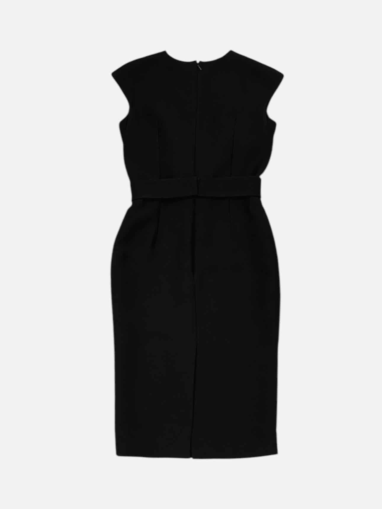 CHRISTIAN DIOR Black Size US 4 Knee Length Dress
