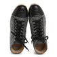 Amelia Wool Calfskin CC Lace Up Short Boots 37.5 Grey Black