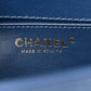 Amelia Lambskin Quilted Medium Top Handle Boy Flap Dark Blue