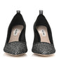 Miu Miu Glitter Rete 85 Pumps 35.5 Silver Black