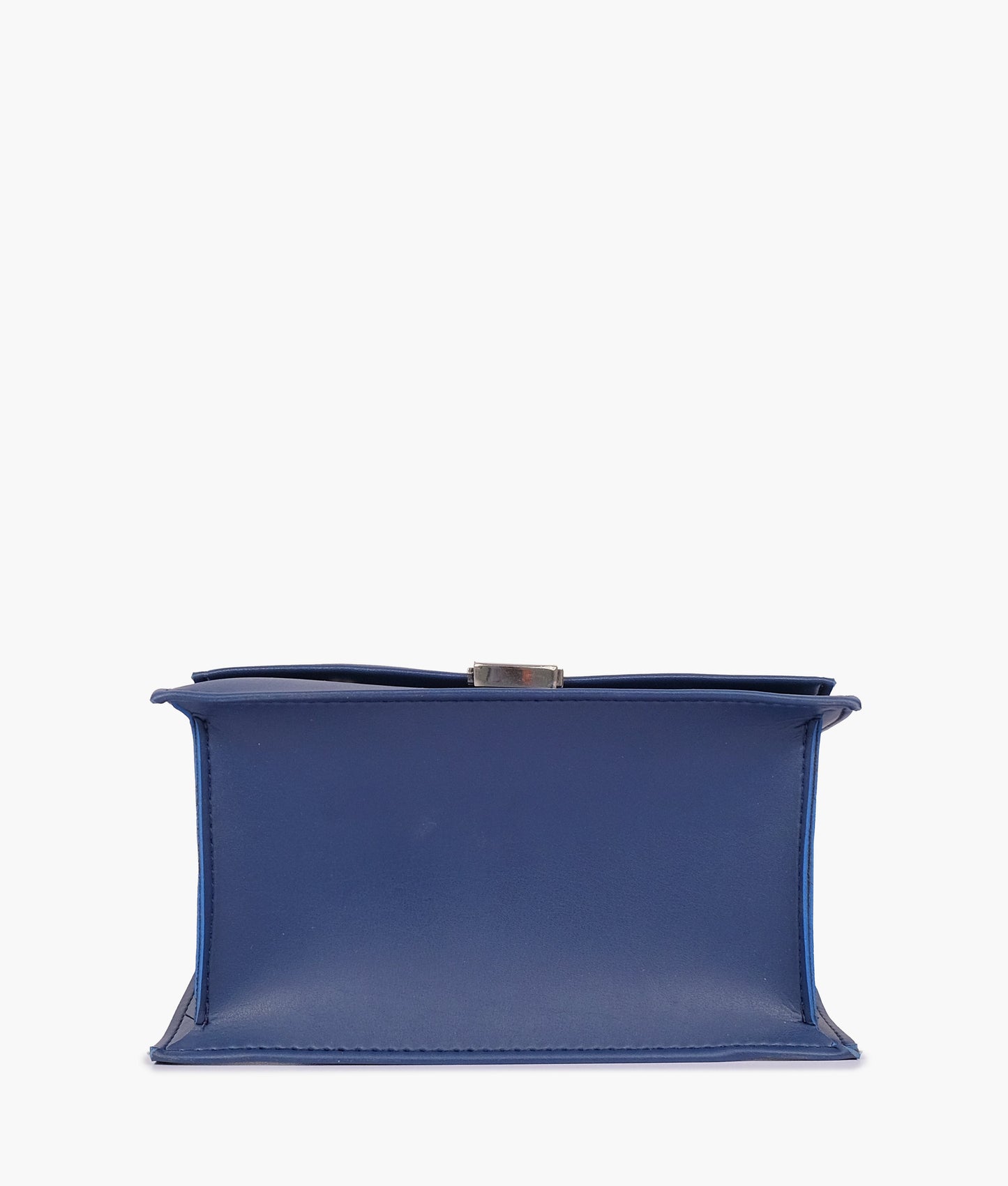 Blue top-handle mini cross-body bag