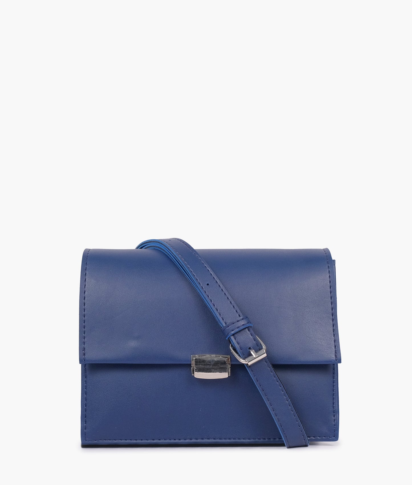 Blue top-handle mini cross-body bag