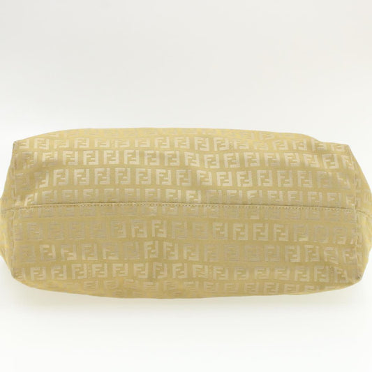 FENDI Zucchino Canvas Tote Bag Beige Auth am136b