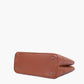 Brown multi-compartment shoulder bag