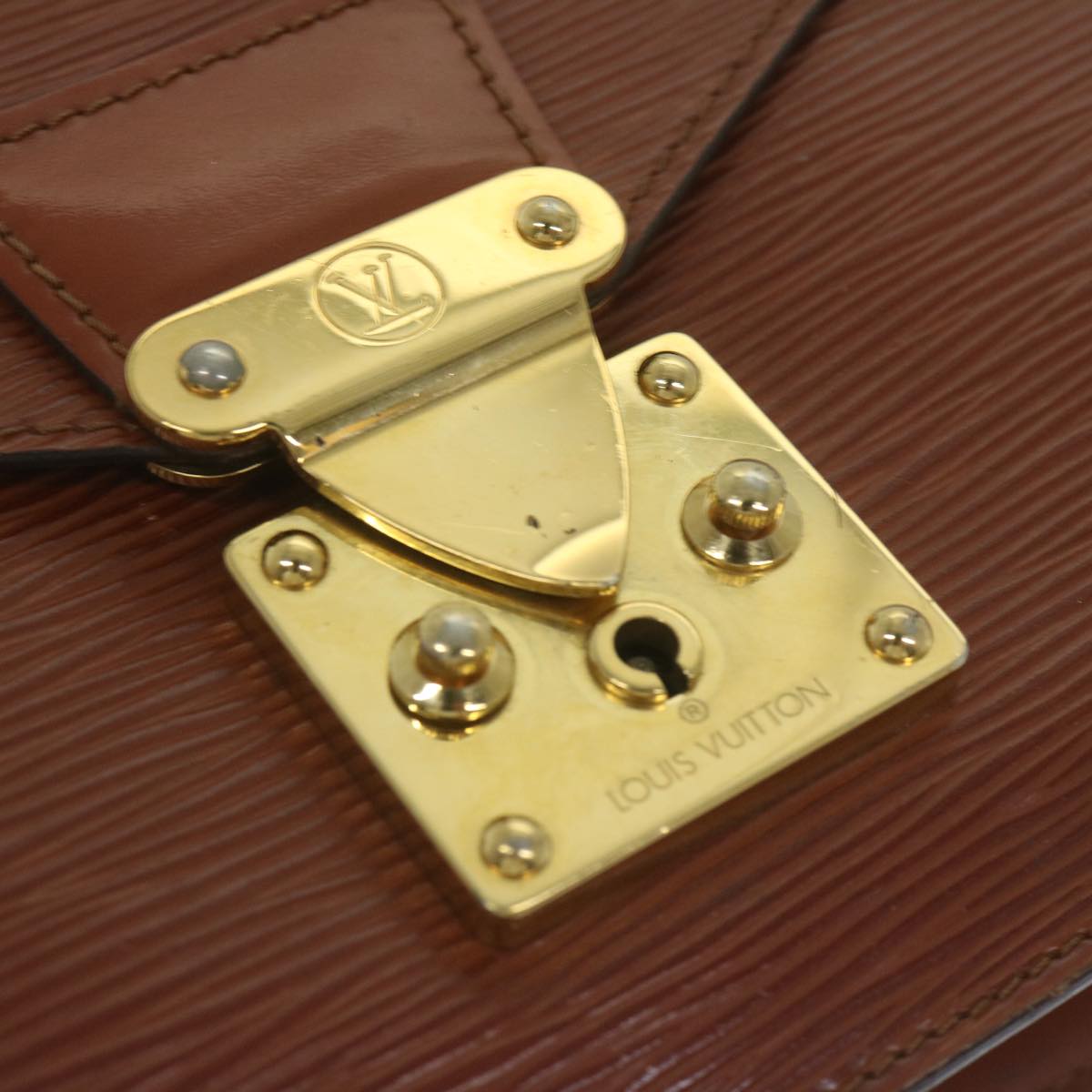 LOUIS VUITTON Epi Concorde Hand Bag Brown M52133 LV Auth bs10587
