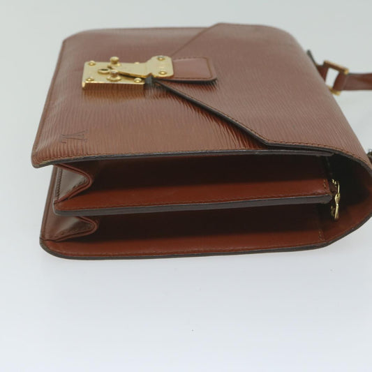 LOUIS VUITTON Epi Concorde Hand Bag Brown M52133 LV Auth bs10587