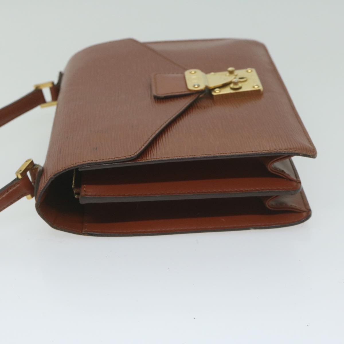 LOUIS VUITTON Epi Concorde Hand Bag Brown M52133 LV Auth bs10587