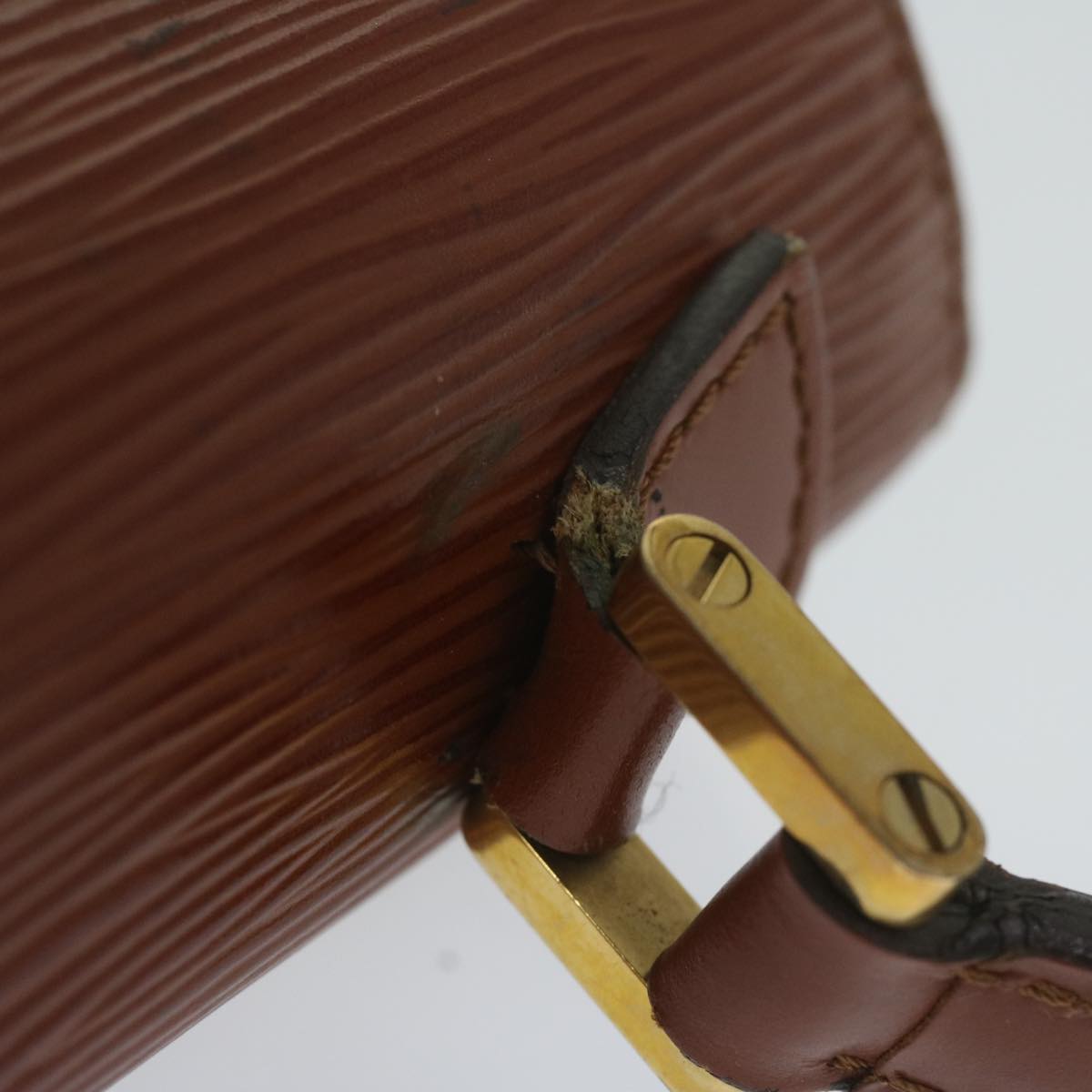 LOUIS VUITTON Epi Concorde Hand Bag Brown M52133 LV Auth bs10587