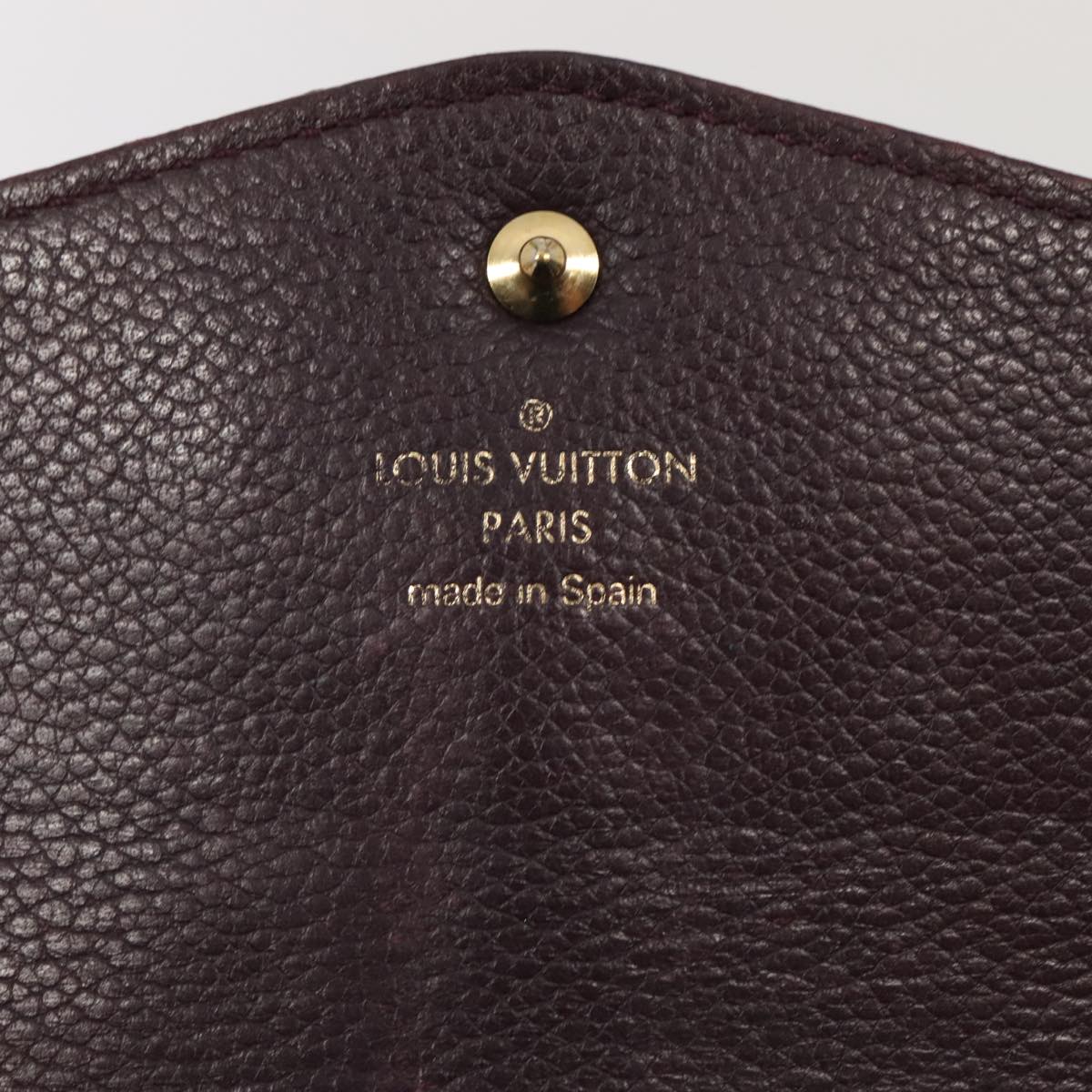 LOUIS VUITTON Empreinte Portefeuille Curie  Wallet Purple M60300 Auth bs17377