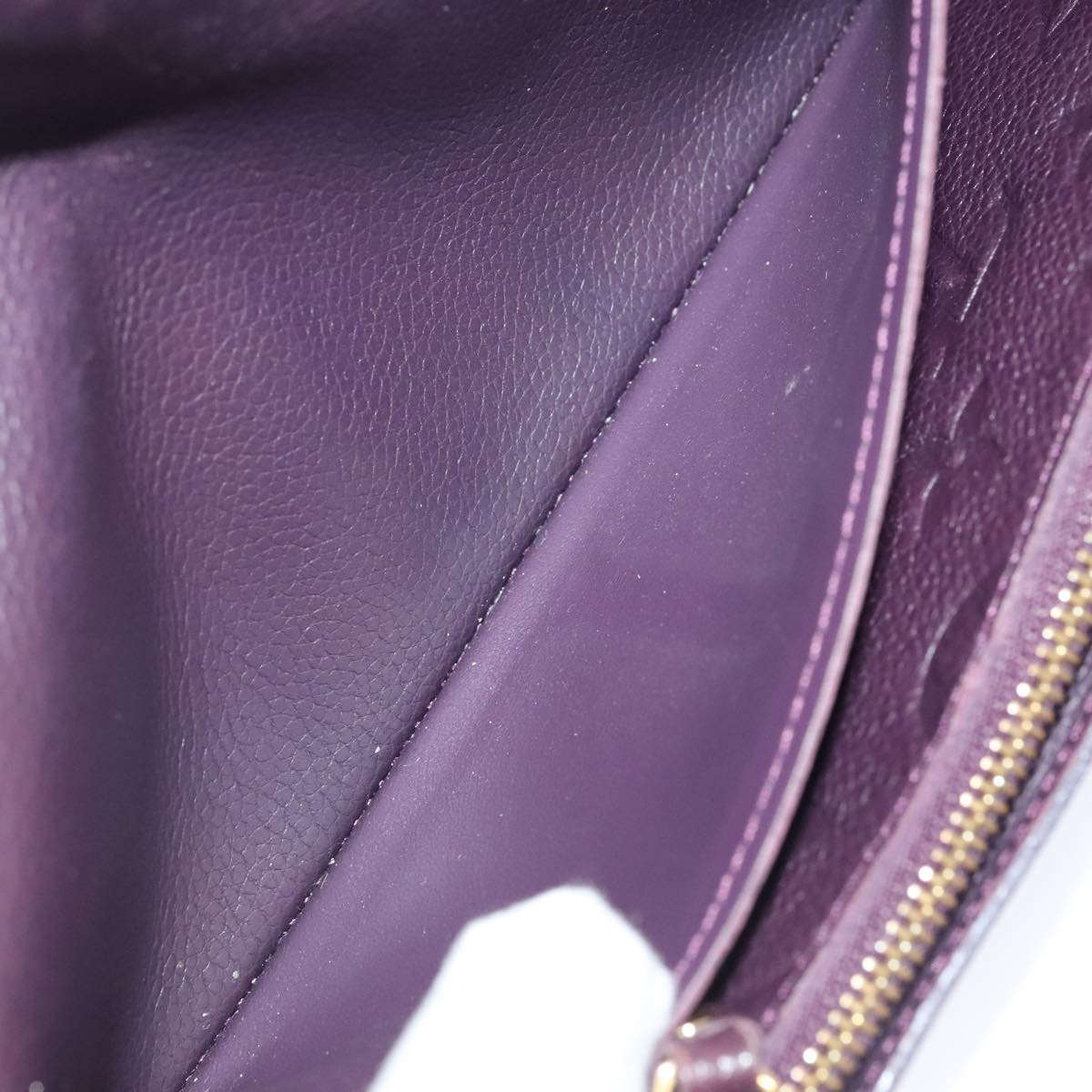 LOUIS VUITTON Empreinte Portefeuille Curie  Wallet Purple M60300 Auth bs17377