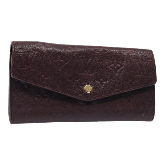 LOUIS VUITTON Empreinte Portefeuille Curie  Wallet Purple M60300 Auth bs17377
