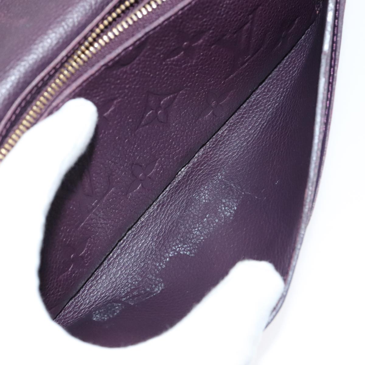 LOUIS VUITTON Empreinte Portefeuille Curie  Wallet Purple M60300 Auth bs17377