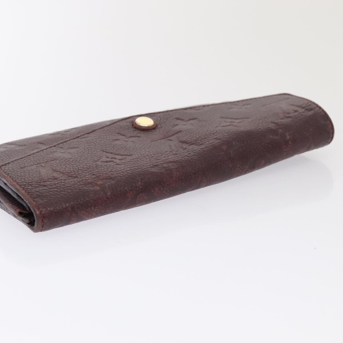 LOUIS VUITTON Empreinte Portefeuille Curie  Wallet Purple M60300 Auth bs17377