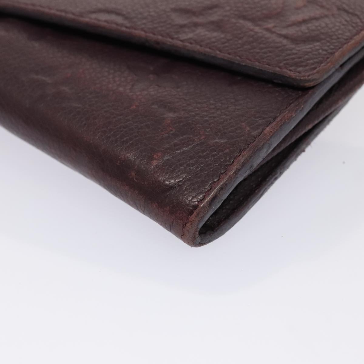 LOUIS VUITTON Empreinte Portefeuille Curie  Wallet Purple M60300 Auth bs17377
