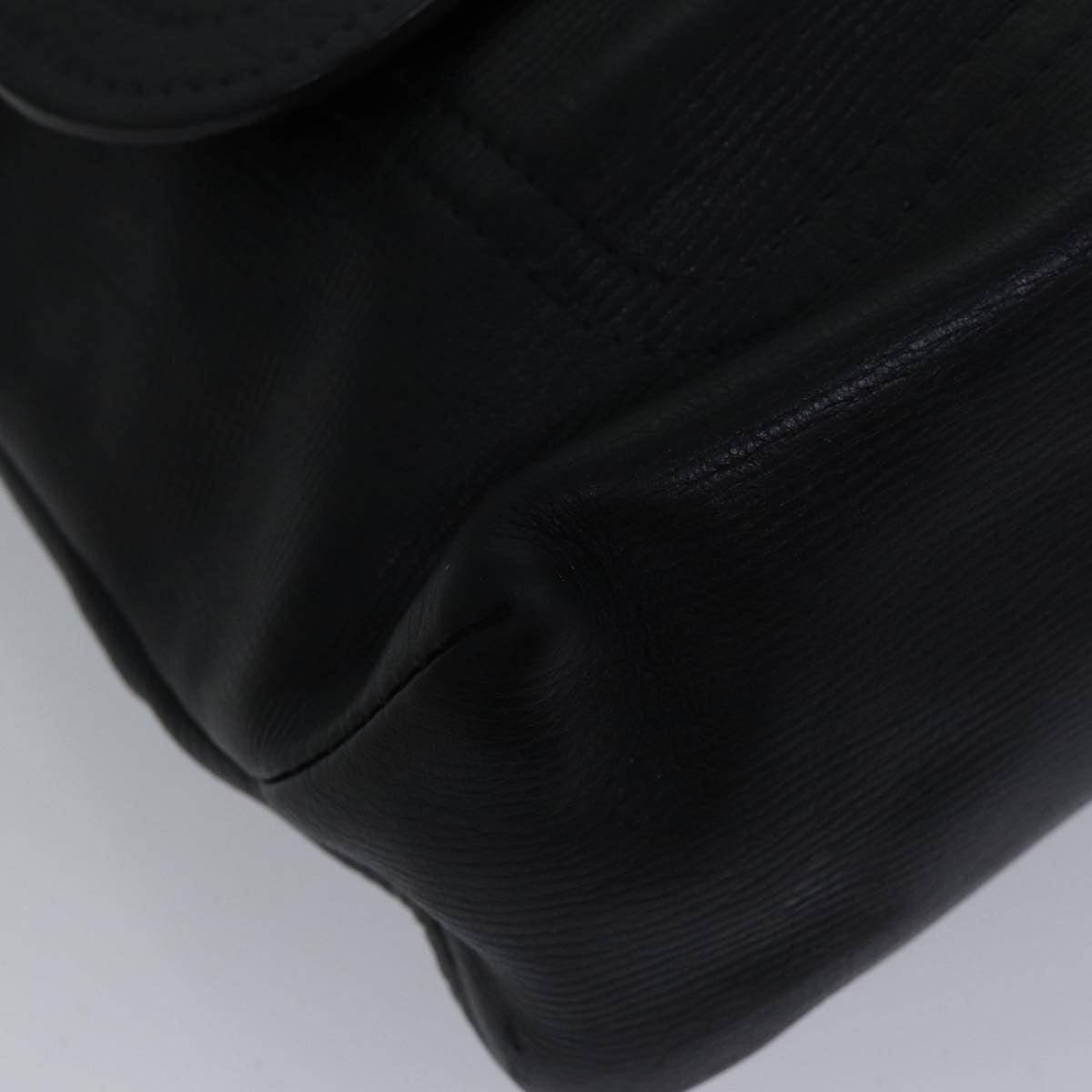 LOUIS VUITTON Utah Ohama Shoulder Bag Leather Black Silver LV Auth bs17487