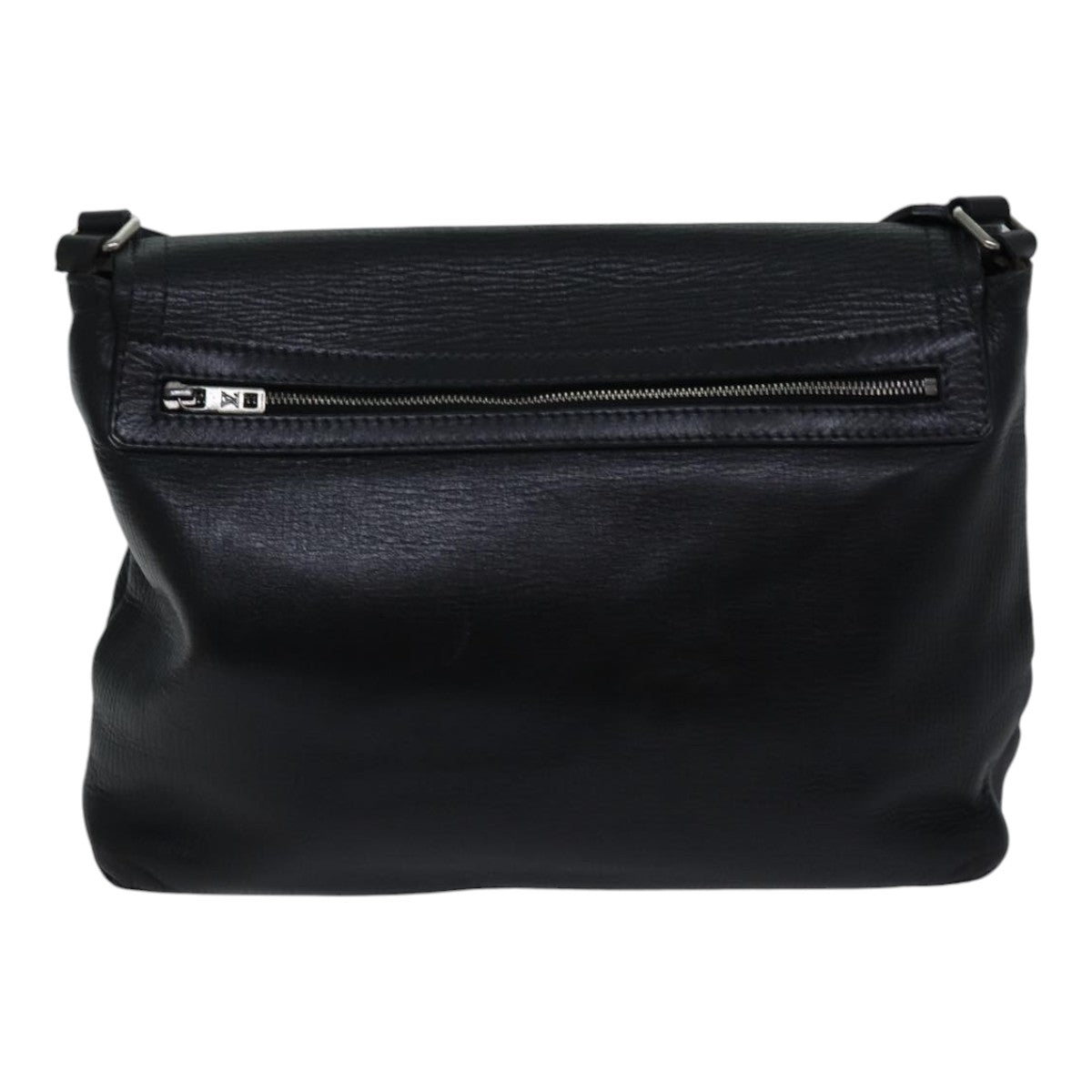 LOUIS VUITTON Utah Ohama Shoulder Bag Leather Black Silver LV Auth bs17487