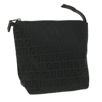 FENDI Zucchino Canvas Hand Bag Black  bs4045