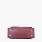 Burgundy push-lock messenger bag