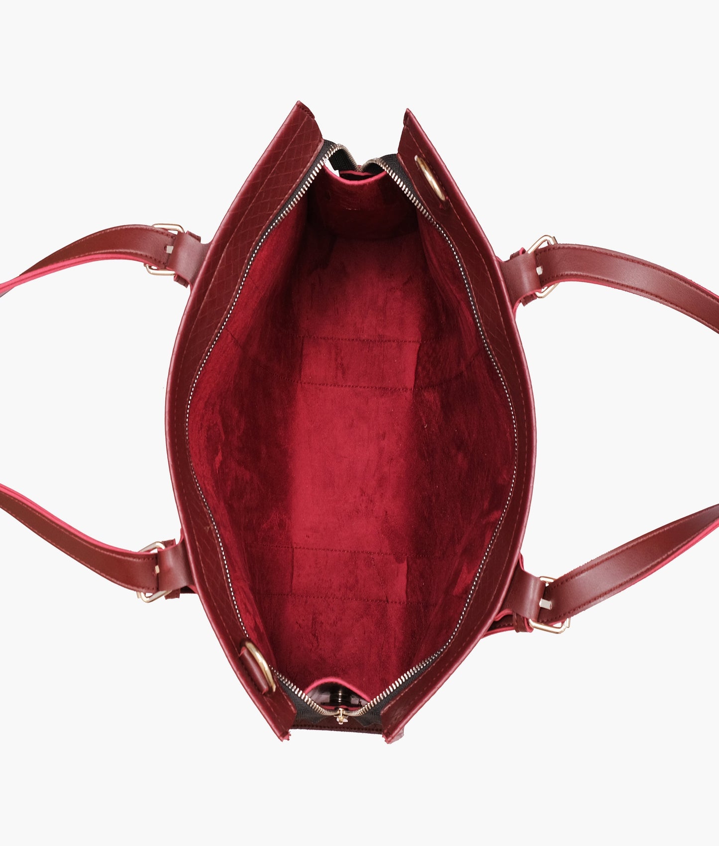 Burgundy weaved laptop bag with sleeve