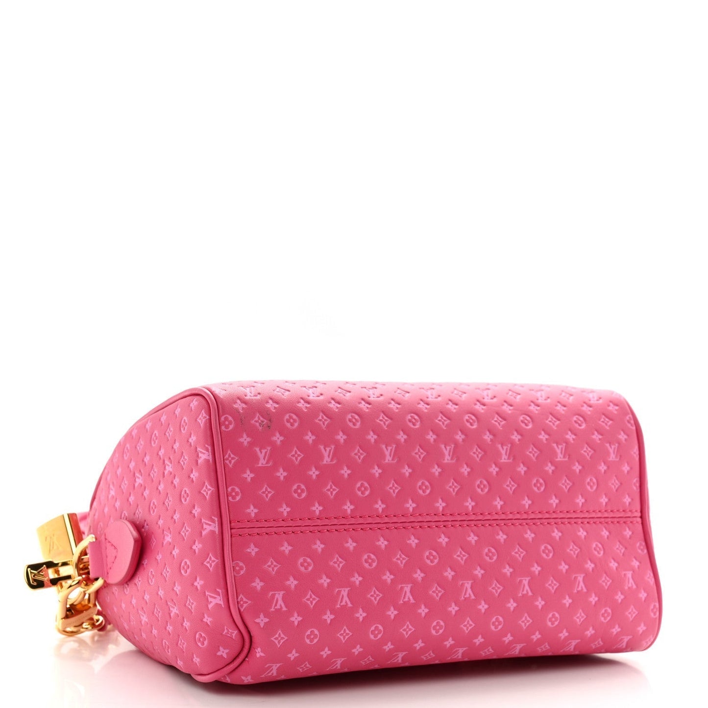 Louis Vuitton Calfskin Nanogram Embossed Speedy Bandouliere 20 Rose