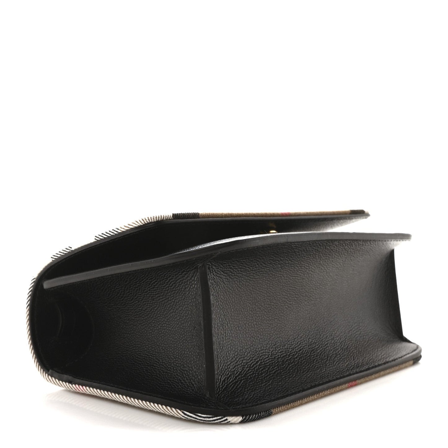 Amelia Grained Calfskin Ho    Check Small Madison Shoulder Bag Black