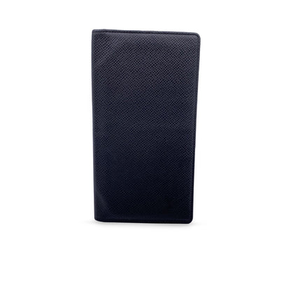 LOUIS VUITTON   Black Taiga Porte Chequier Checkbook Wallet