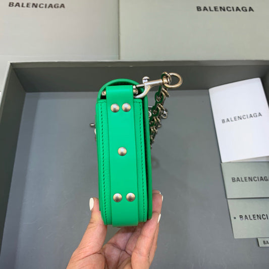 BLN-Ciaga Bondage Wallet With Chain Green, For Women,  Bags 8in/20cm