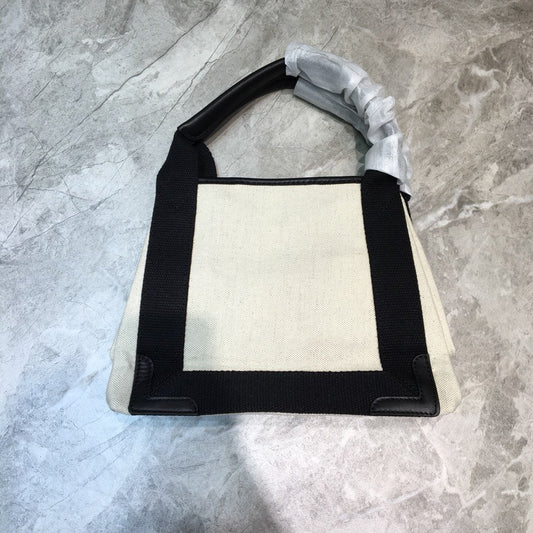 BLN-Ciaga Navy Small Cabas Tote Bag In Black, For Women,  Bags 18.5in/47Amelia 3399332HH3N9260