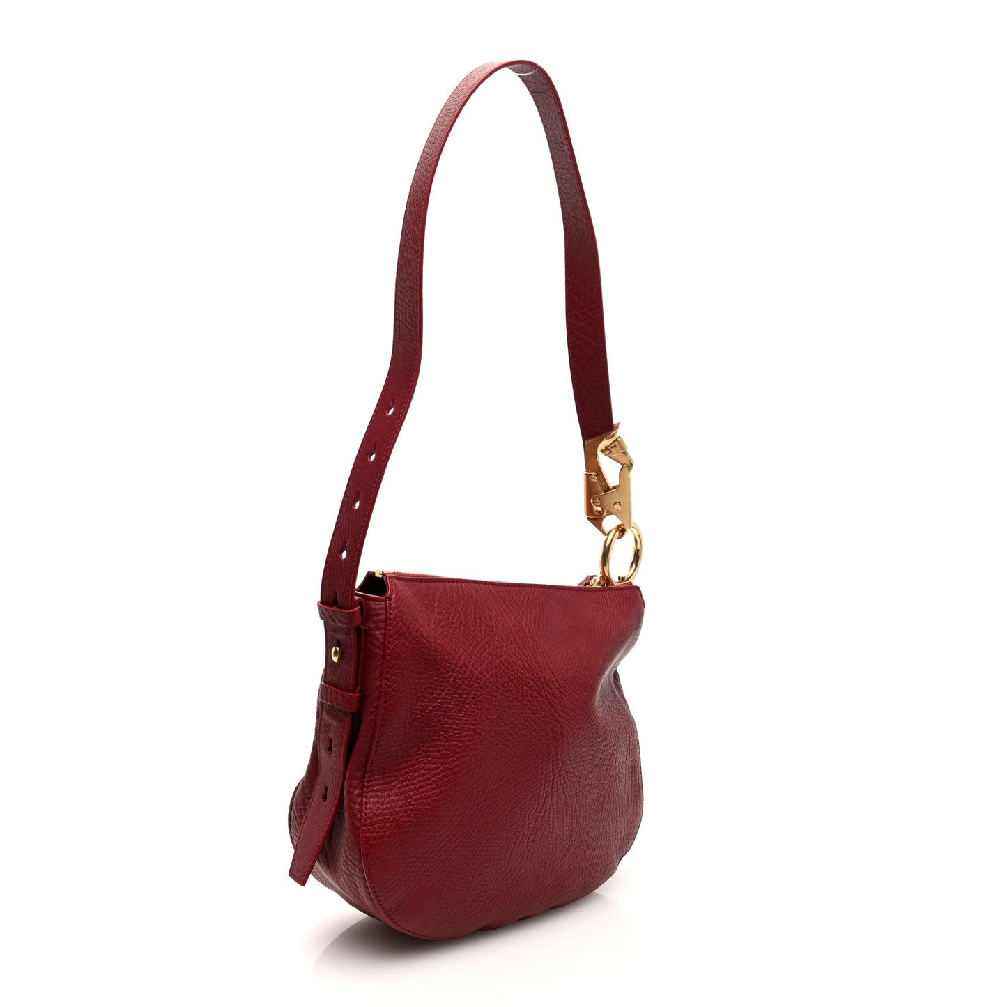 Amelia Grainy Calfskin Small Knight Bag Ruby