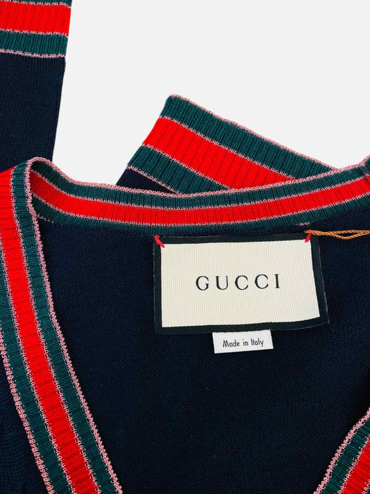 GUCCI Navy Blue Size XSmall Cardigan