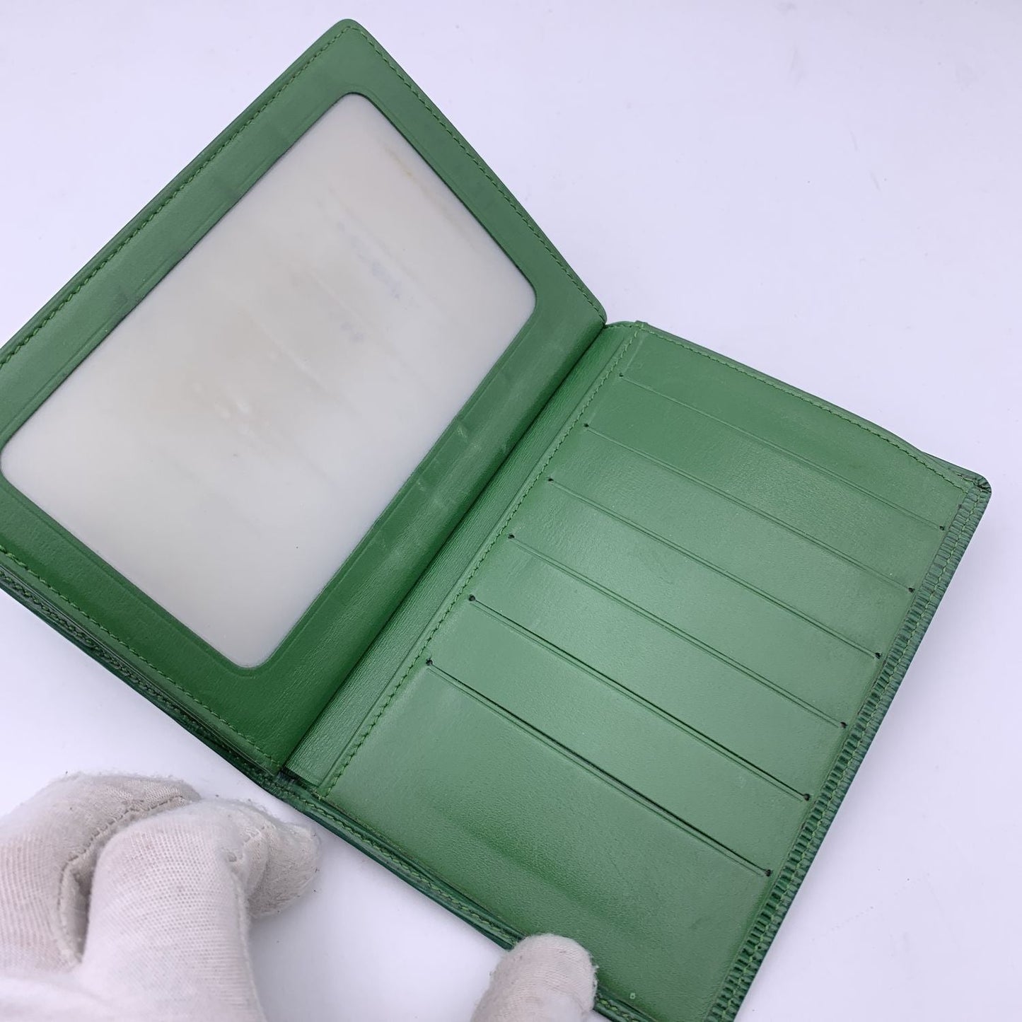 LOUIS VUITTON   Green Epi Leather Doucument Holder Wallet