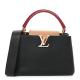 Louis Vuitton Taurillon Capucines MM Arizona Black Arizona Beige Ruby Red