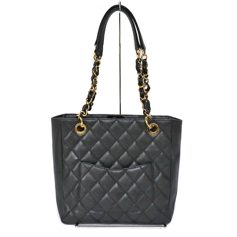 Chanel Tote Bag Chain Black Series Gold Hardware